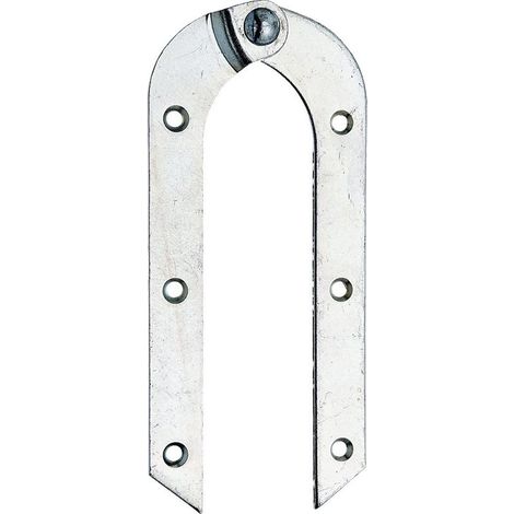 341503 Charniere a profil arrondi coudee zinguee taille 200 x 21 mm (1/2)