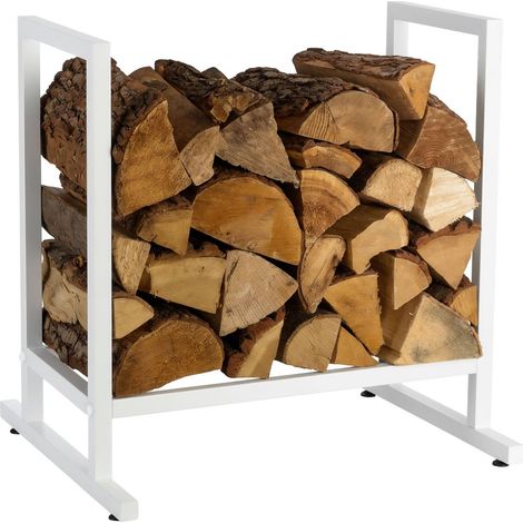 Brennholzregal aus metall - robuster holzstander aus eisen