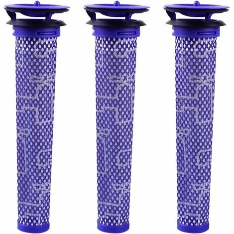 Filtre pour aspirateur Dyson V8, V7, V6 DC62, filtre bleu standard en mélange de matériaux, lot de 3 (1/5)