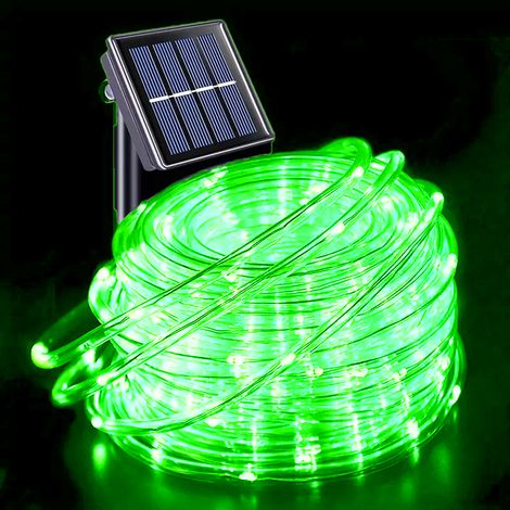 Guirlande lumineuse solaire LED étanche pour extérieur (22 m 200 LED vertes), 8 modes (1/5)