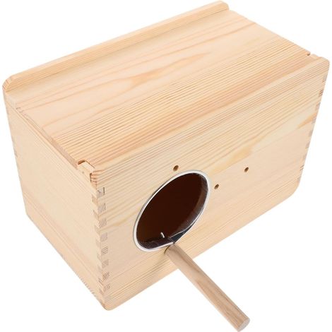 Nichoir Bois pour Perroquets avec Isolation Thermique Design Suspendu Sécurisé pour Calopsittes Perruches et Inséparables Nid Élevage Confortable (1/5)