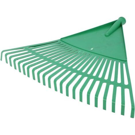 Balai à feuilles en Plastique - Tête de râteau légère pour une collecte efficace des feuilles, l'entretien de la pelouse et le nettoyage du jardin - Vert  470 mm/22T