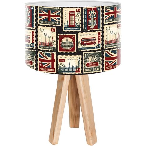 Lampe de chevet city foto-137 - Bois clair (1/3)