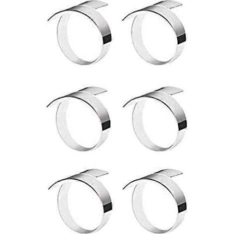 Rond de serviette rond argenté, idéal pour décorer une table de mariage, de Noël ou de dîner. (1/4)