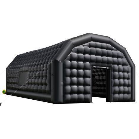 Mophorn Tienda inflable para eventos, carpa de 9 x 6 x 4 m con soplador de 1100 W, sacos de arena y 2 ventanas, ideal para celebraciones, bodas y reuniones, color negro