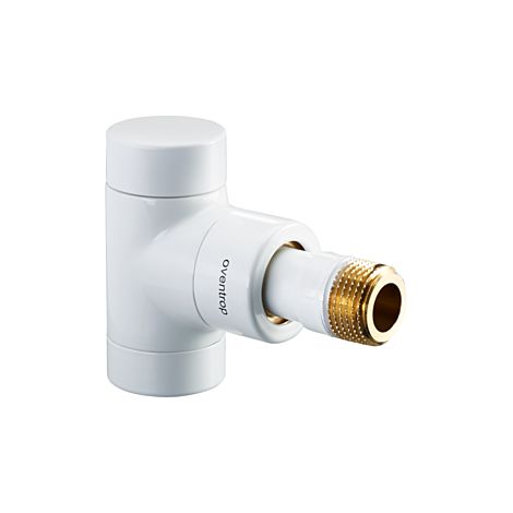 OVENTROP Raccord de retour Combi E équerre DN 15, PN 10, revêtement en poudre blanc, 1166062 (1/2)