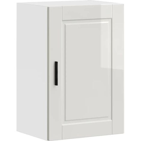 Mueble de pared de cocina moderno optimizador de espacio 40 x 31 x 60 cm fabricado en madera de ingeniería blanca brillante 020050334 (1/5)