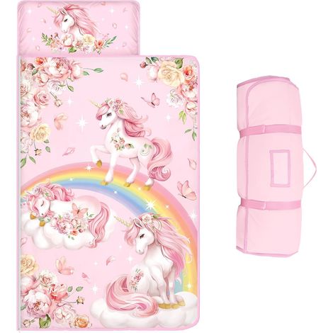 Sac de Couchage pour Enfants avec Oreiller Amovible et Couverture 15060cm,Licorne (1/5)