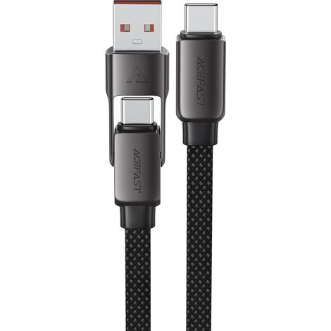 Cable USB-C - USB-A / USB-C 480Mb/s 3A 1.2m - negro (1/5)
