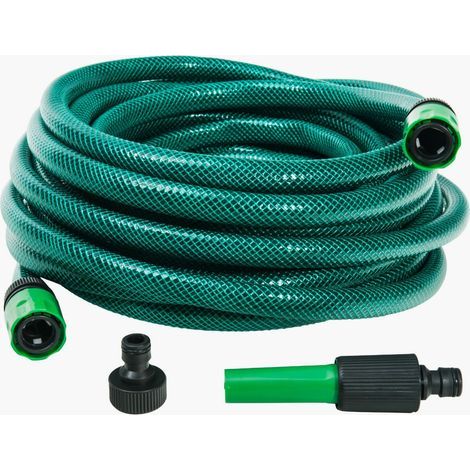 Tuyau d'arrosage armé 15 m – Ø 15 mm – 3 couches PVC renforcé – Pression 21 bar – Résistant aux UV et algues (1/5)