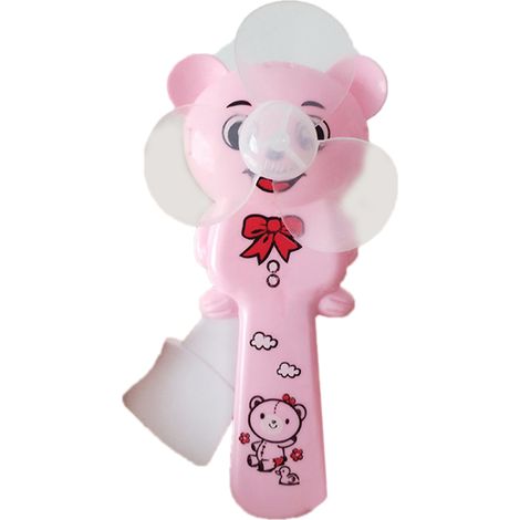 Mini-Handventilator, niedliches rosa Bärenmotiv, für Reisen, Sport und Zuhause (1/3)