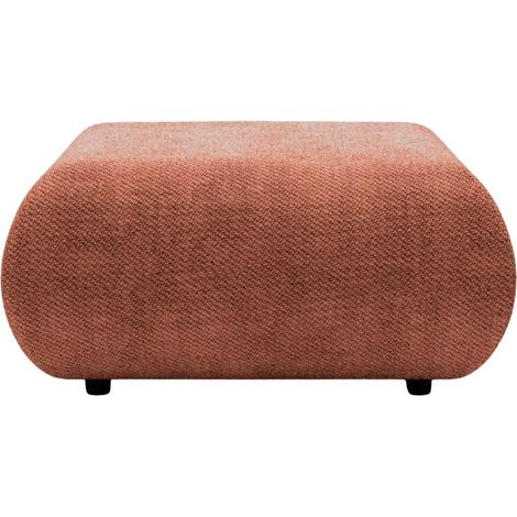 LEVI - Pouf en tissu lisse Terracotta 88x88x41 (1/5)