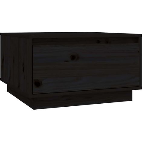 Maison Exclusive - Tavolino da Salotto Nero 55x56x32 cm in Legno Massello di Pino (1/5)