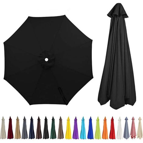 Replacement Canopy for Patio Umbrella, 3.5m/3.0m/2.8m/2.7m/2.5m/2.3m/2m, 6/8 Ribs, Replacement Garden Umbrella Fabric, Replacement for Courtyard, Garden, Beach, UV Protection (1/5)