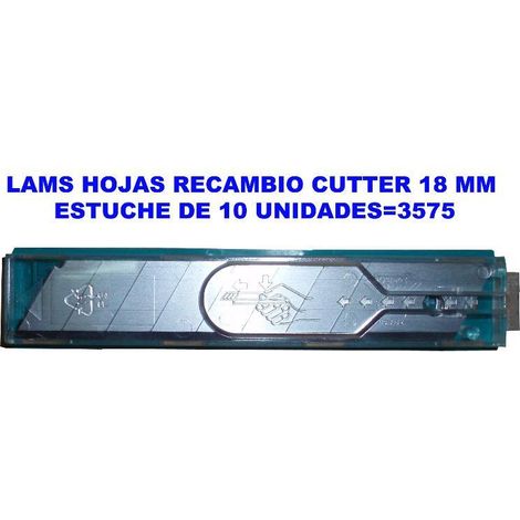 FPLUS lams hojas recambio cutter 18 mm estuche  10 unidades 3575 (1/2)