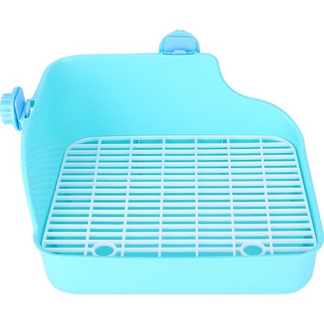 Toilettes carrées pour petits animaux, adaptées aux lapins, chinchillas et cochons d'Inde, vertes (1/4)