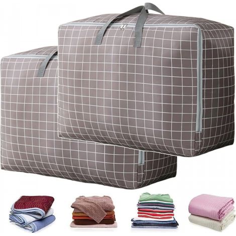 sacs de rangement pour couettes déménagement imperméables avec fermeture éclair et poignées adaptés vêtements 2 503520cm (1/5)
