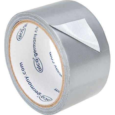 alca® Reparatur Montage Klebeband silber Power Tape ca. 0,2 mm x 50 mm x 10 m wasserfest wetterfest selbstverschweißend Gewebeklebeband Panzerband