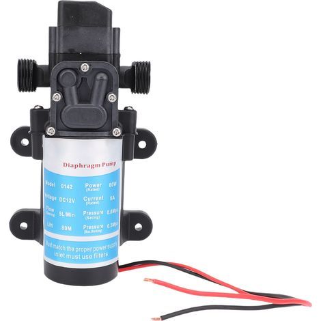 Pompe à membrane auto-amorçante pour surpresseur d'eau, électrique, entrée et sortie G1/2, 60 W, hauteur de refoulement 80 m (1/5)