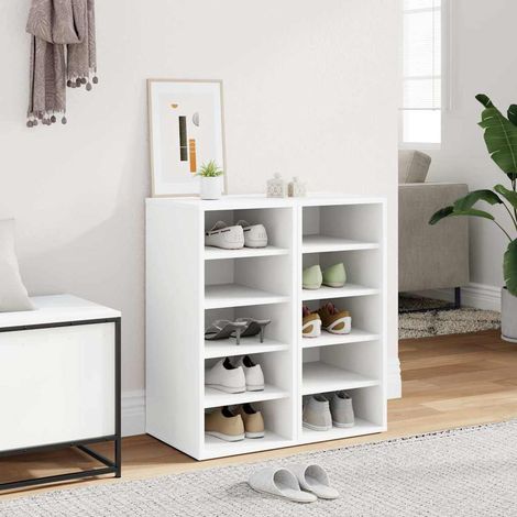 vidaXL Zapateros 2 uds contrachapada blanco 31,5x35x70 cm (1/5)