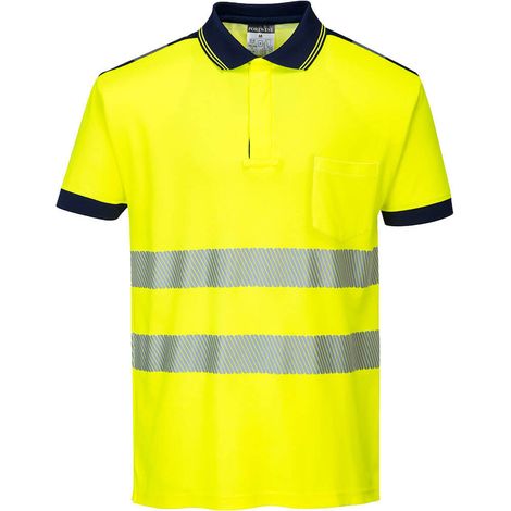 Polo Hv Pw3 Farbe: Gelb/Navy Größe XXL - Portwest