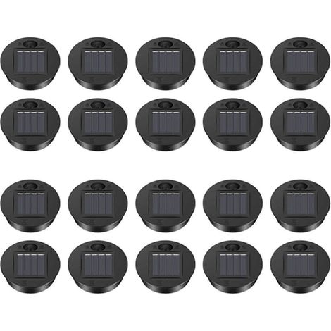 Lot de 20 lampes solaires rechange haut Solar lanterne pièces LED Solar Panel lanterne Lid lampes pour extérieur (1/5)