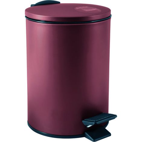 Spirella Poubelle à pédale Acier ADELAR 3L Berry Mat