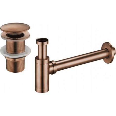 Mexen semisif贸n de lavabo redondo con tap贸n clic-clac, sin rebosadero, oro rosa - 7991050-60 (1/3)