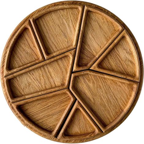Serviertablett in Puzzleform, 8 Segmente, zerlegbares Design, vielseitig einsetzbar für Familienfeiern (1/5)