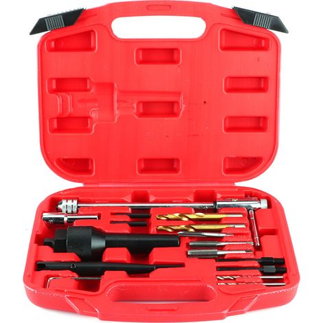 Dissolvant de bougie de préchauffage endommagé, Kit d'outils de retrait Portable pour culasses endommagées 0,3 pouces 0,4 pouces 16 pièces (1/5)