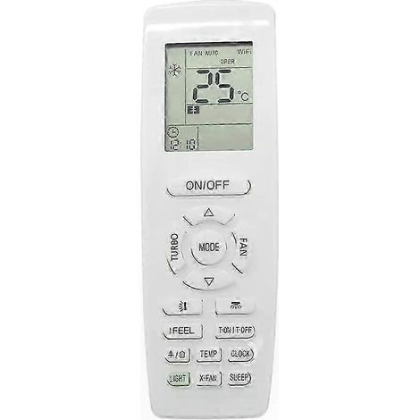 Télécommande pour climatiseur GREE avec fonction chauffage - Compatible avec les modèles YB1F2 et YB1FA (1/2)