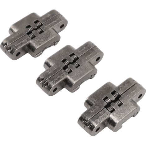 Stück 43 mm Mini-Türscharniere, unsichtbar, 180 Grad, Kreuzscharnier aus Zinklegierung für Schränke und Schmuckkästchen (1/5)