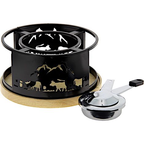estufa de fondue de vaca negra - 3008209F - Tableandcook -