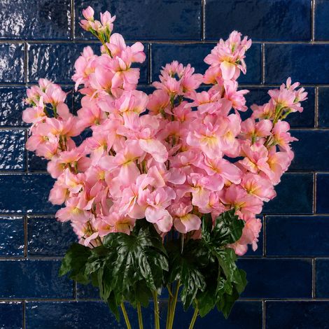 Pack of 6 x 75cm Delphinium Pink Artificial Stem - Premium Quality (1/5)