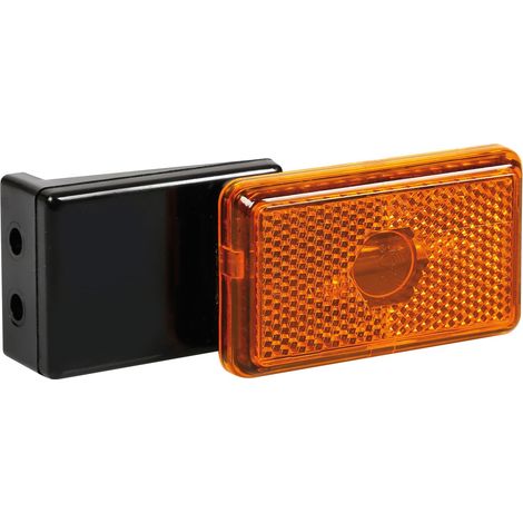 Luce ingombro con catarifrangente e staffa - 12/24V - Arancio (1/3)