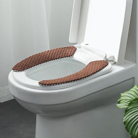 Coussin de siège de toilette épais d'hiver nordique, housse de siège de toilette rembourrée et allongée pour adulte (1/5)