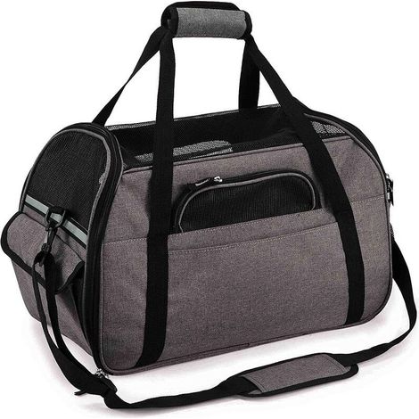 Sac de transport pour petit animal 43x23x29cm – Charge max 5kg – Oxford imperméable – Ventilation optimale pour voyage en train/voiture/avion (1/5)