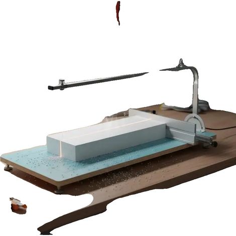 Máquina cortadora de espuma, temperatura ajustable, corte de precisión, AMARILLA (1/2)