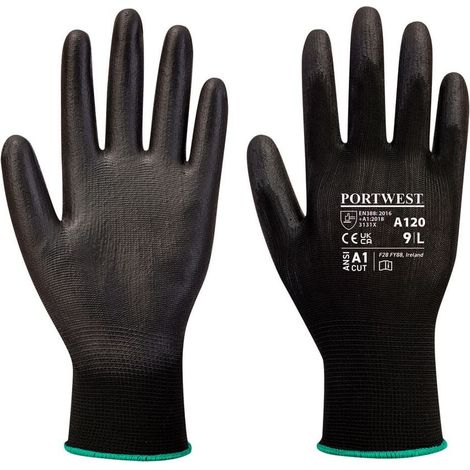 Gants enduit PU Noir M - Taille 8