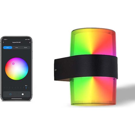 Lampe Extérieure Étanche LED Smart WiFi Tuya App Contrôle RGB + Lumière Chaude Chambre Salon Décoration Moderne 1pc (1/5)