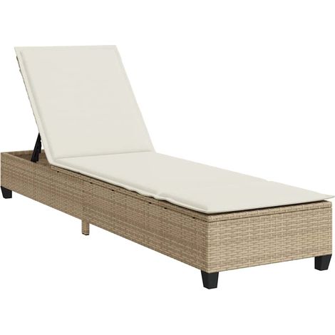 Maison Exclusive - Sonnenliege mit Auflagen Beige 55x200x25,5cm P