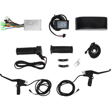 Kit conversion vélo électrique 15A contrôleur étanche écran M3 poignée accélérateur PAS levier frein pour moteur 250W (1/5)