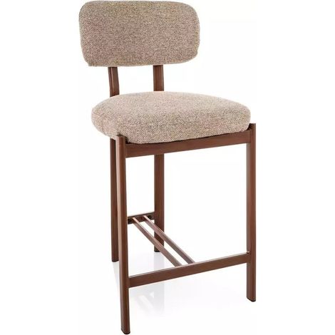 Chaise haute scandinave tissu texturé beige - Olf (1/5)