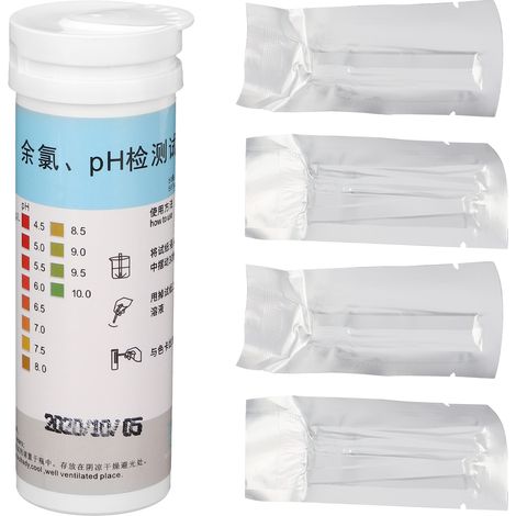 50 bandelettes de test de pH/chlore résiduel pour aquarium (1/5)