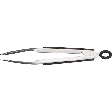 MasterClass Pinzas de cocina de acero inoxidable con mango blando, 23 cm (9'')