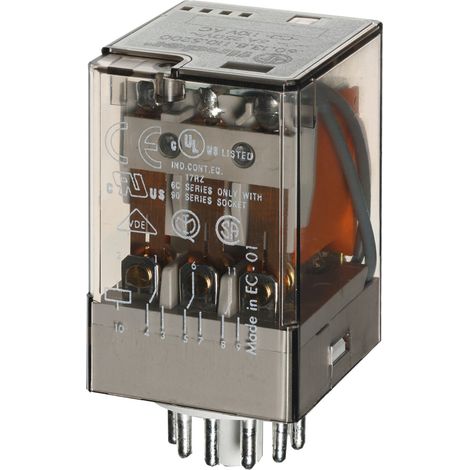 Finder Ind-Rel. 11pol. 230VAC 3W f.Fas. 90.73/112 60.13.8.230.0040