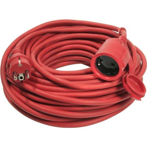 Verlängerungskabel 5 m Außenbereich IP44 Rot H05RR-F 3G1,5