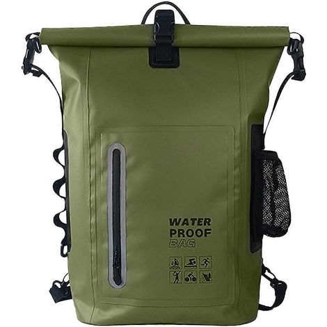 Wasserdichter Rucksack 25L 500D PVC-Mesh-Gewebe Campingrucksack für Männer und Frauen zum Wandern und Trekking