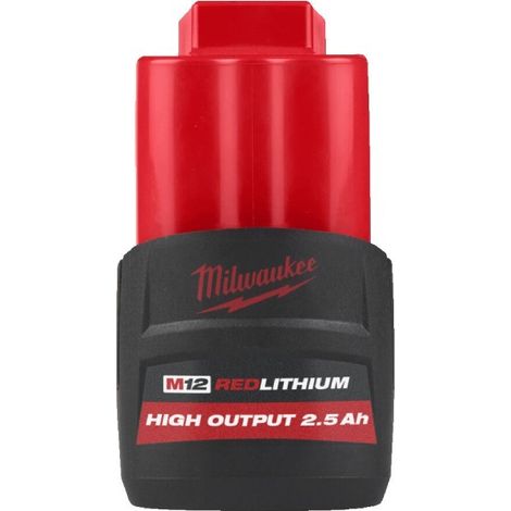 Batteria M12 HB2.5 2,5Ah Milwaukee 4932480164 High Output (1/3)