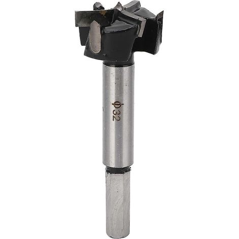 Forstnerbohrer 32 mm, 3 Schneiden, 4 Zähne, Hartmetall, Scharnierlochbohrer für die Holzbearbeitung